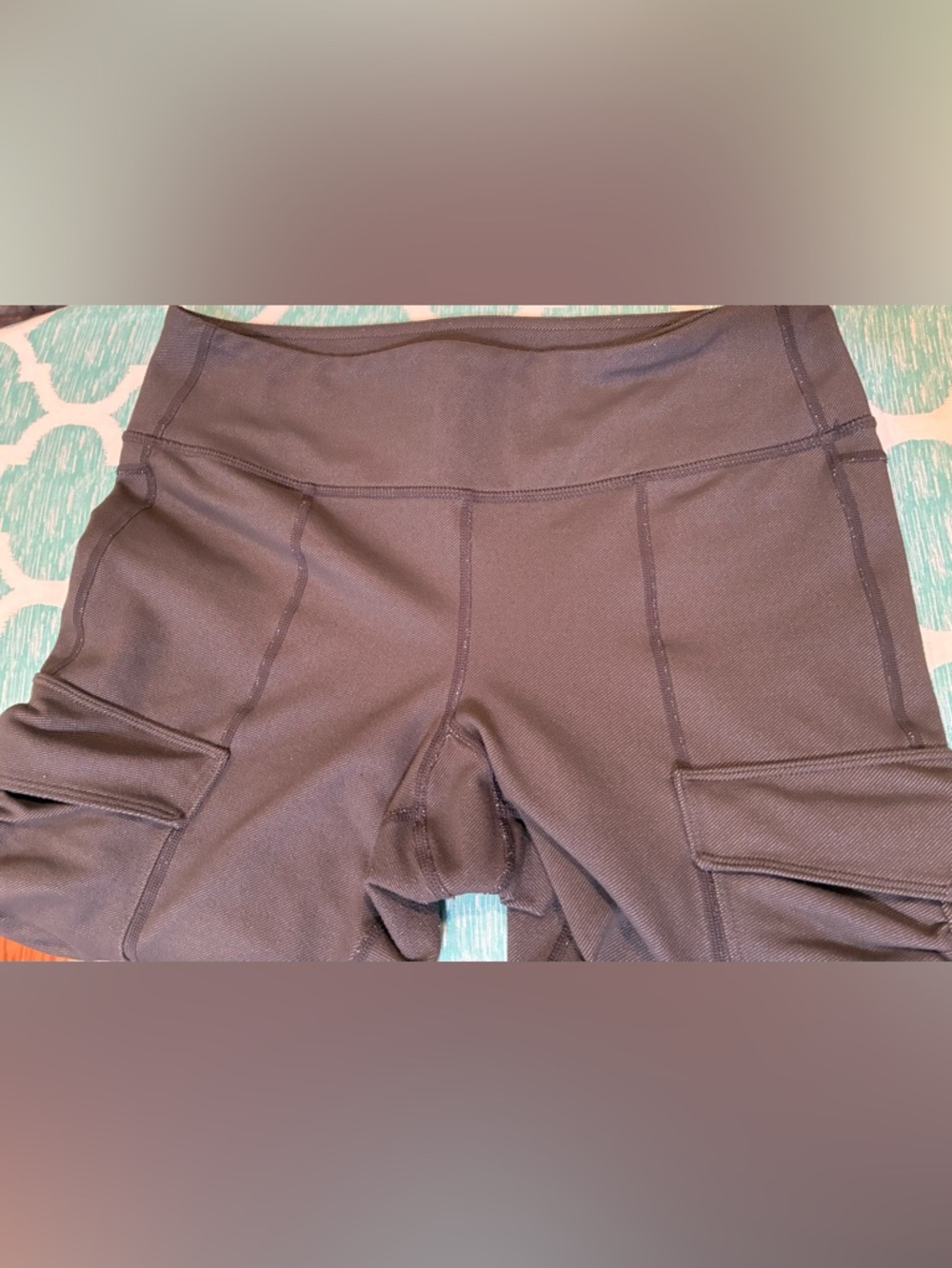 Lululemon Cargo Utility Leggings Olive Green Size 8 High Rise Ankle Zip Pocket - Picture 12 of 13